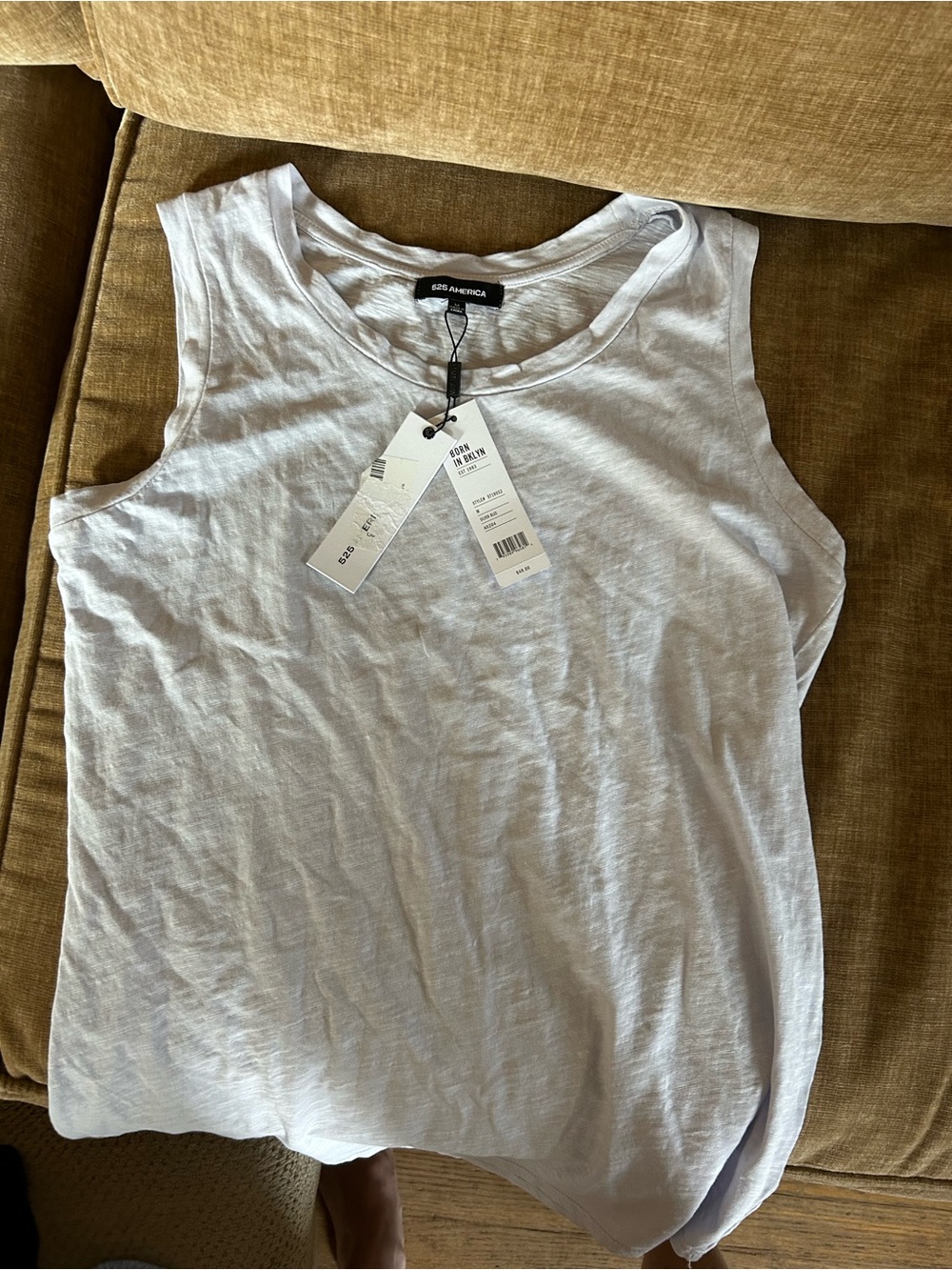 Gray Sleeveless Cotton Tank Top NWT